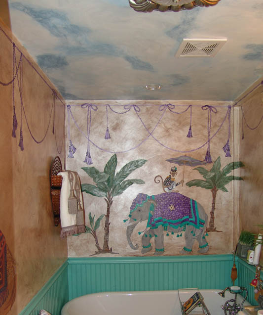 Pittsburgh muralist bathroom