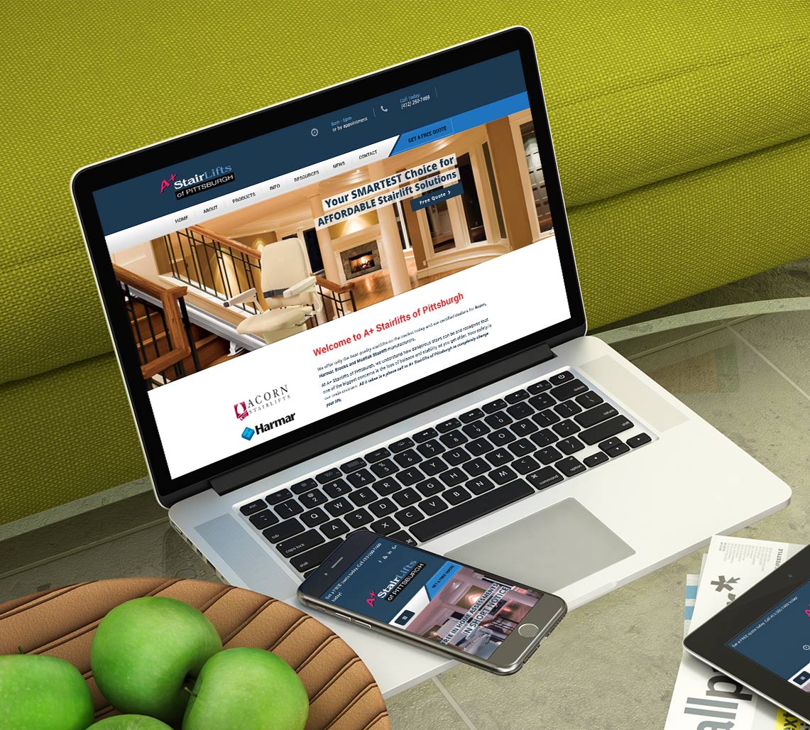 Stairlifts of Pittsburgh Website Design